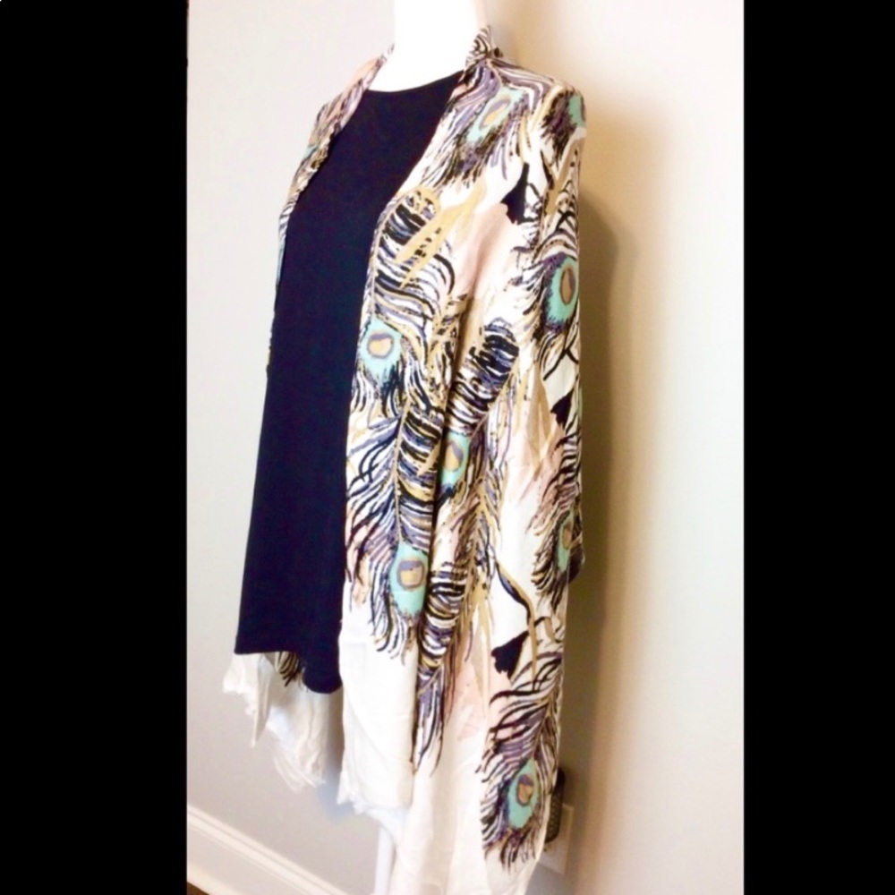 INC  Peacock Scarf Pashmina NWT